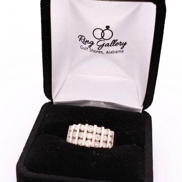 DIAMOND BAND REAL DIAMONDS 10K GOLD Size 6,7,8 - Picture 5 of 12